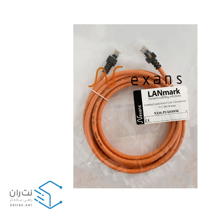 پچ کورد نگزنس (کابل لن) Cat6 UTP روکش PVC نارنجی 5 متری-2